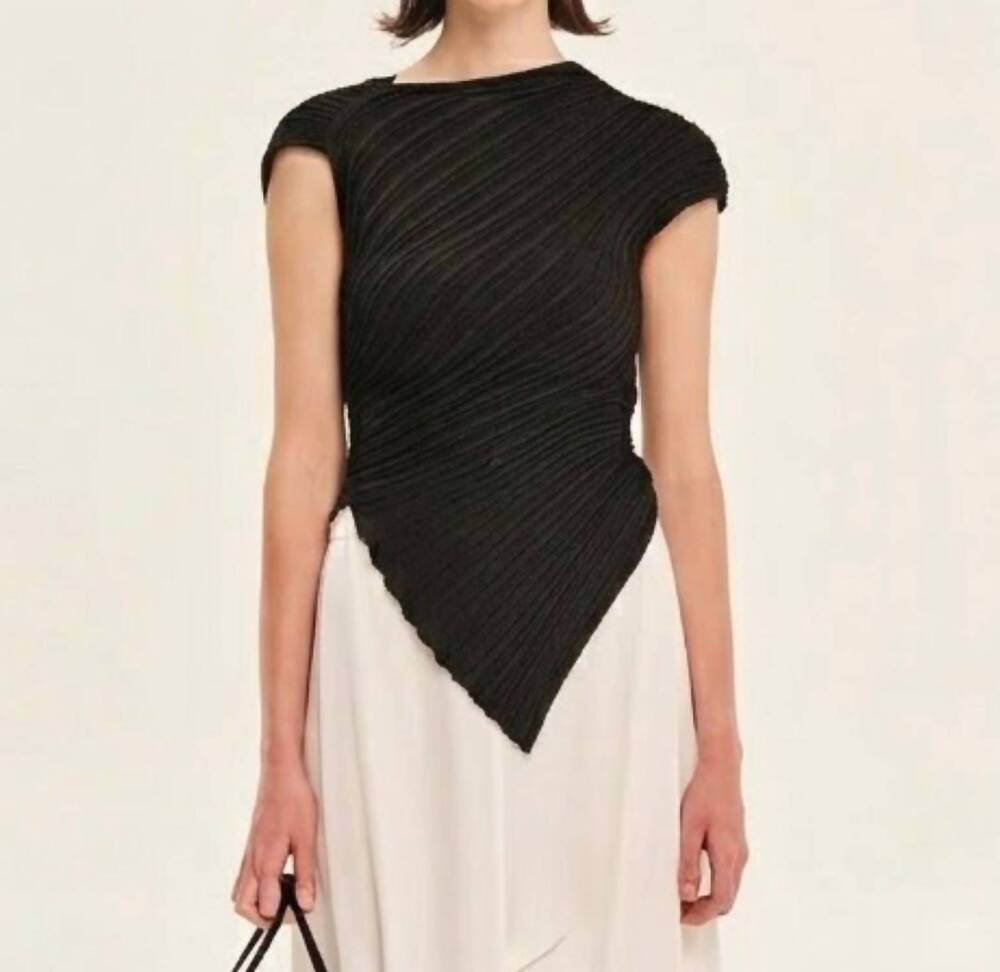 NEW KOURBELA sparkling staples knit top in black